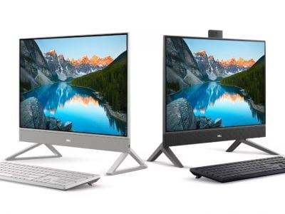 Two Dell AIO Inspirion Desktop with camera visible