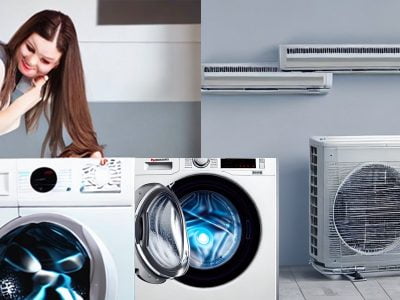 AI generated representational Image of Washing Machine and Air Conditioner