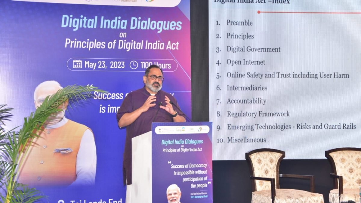 Rajeev Chandrasekhar said AI will be regulated through the prism of user harm