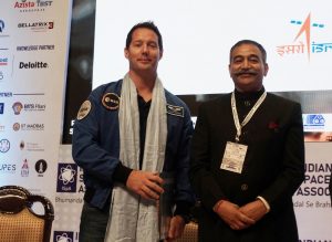 Astronaut Thomas Pesquet, European Space Agency & Lt. Gen. AK Bhatt (retd.), DG, ISpA at Indian Space Conclave 2023 organized by ISpA