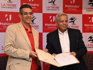 From Left to Right - Professor Hossam Abuel-Naga, Head of the Department of Engineering at La Trobe University and Dr. Yajulu Medury, Vice Chancellor of Mahindra University