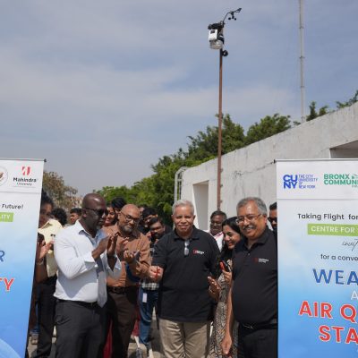 A weather and air quality monitoring station was established on the Mahindra University campus in collaborative initiative between the Bronx Community College (BCC) of the City University of New York (CUNY), the U.S. Consulate General in Hyderabad.