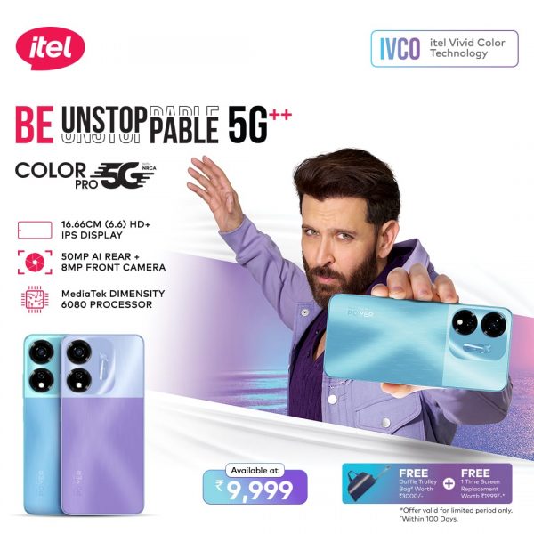 itel launches ColorPro 5G the Next Gen Smartphone with IVCO and 5G++ Speed in sub 10K