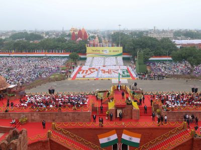 A panoramic view on the occasion of 78th Independence Day celebrations at Red Fort, in Delhi on August 15, 2024. (Photo: PIB)