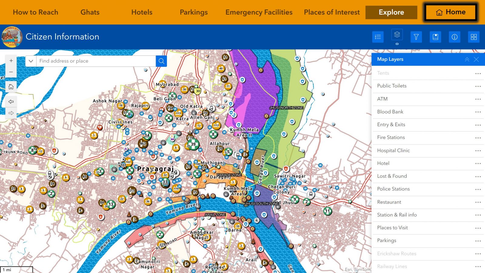 Kumbh Webapp by Esri India for Ease of Pilgrims