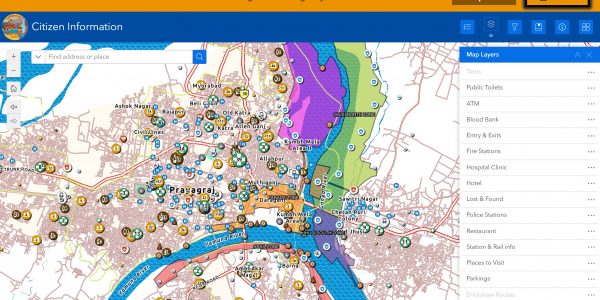 Kumbh Webapp by Esri India for Ease of Pilgrims