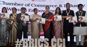 Launch of She for her commemorative book during the BRICS CCI WE Annual Women's Summit and Felicitations 2025