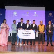 Eminent dignitaries felicitating team Afforda from BITS Pilani