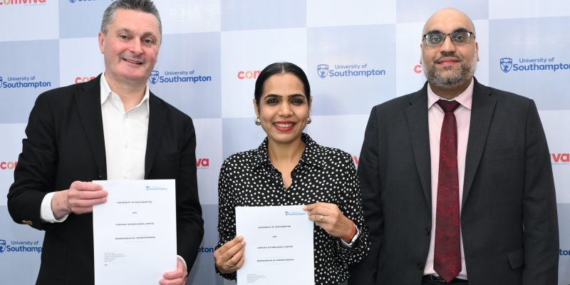 (L to R) Prof Andrew Atherton-VP, International and Engagement-University of Southampton; Bhagwati Shetty-CHRO, Comviva; & Amarjit Singh, CEO, India Business Group