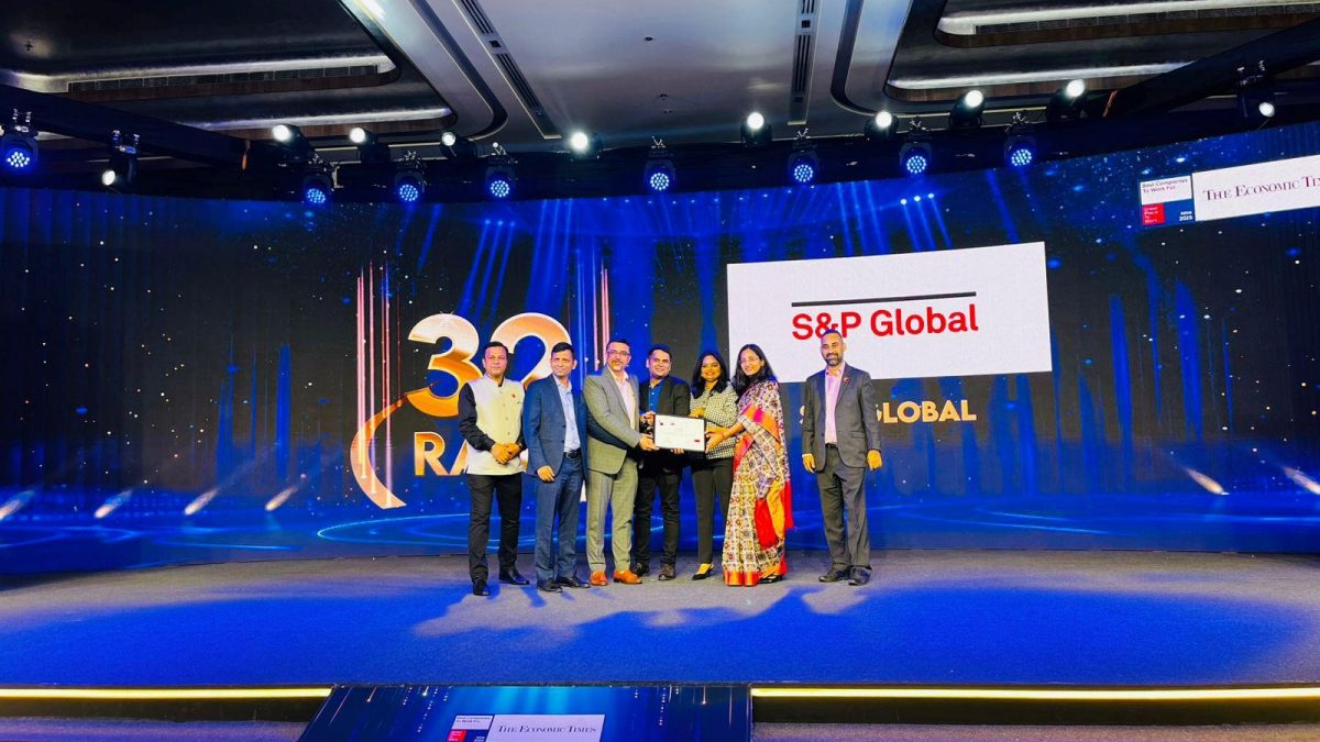 S&P Global India receiving the Great Place To Work Award
