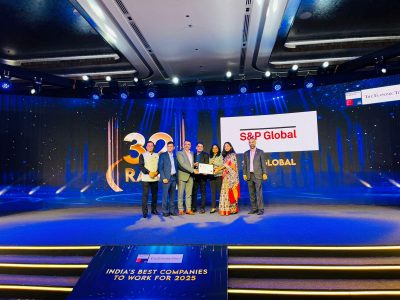 S&P Global India receiving the Great Place To Work Award