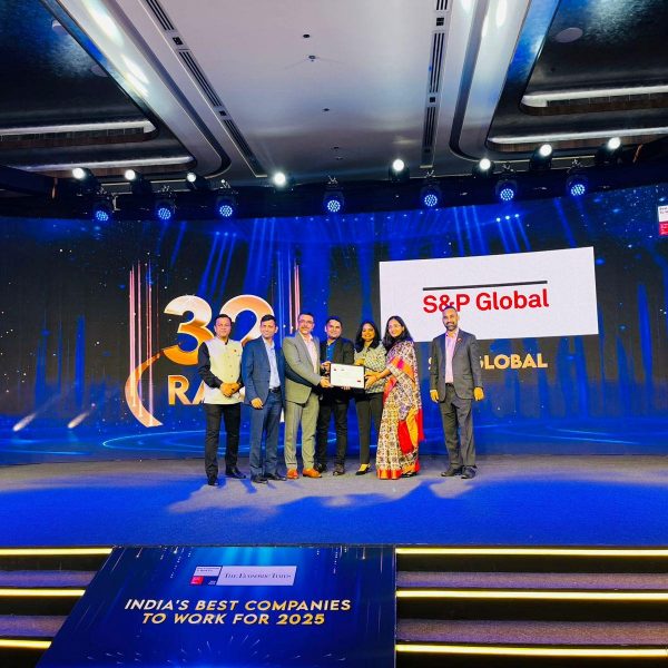 S&P Global India receiving the Great Place To Work Award