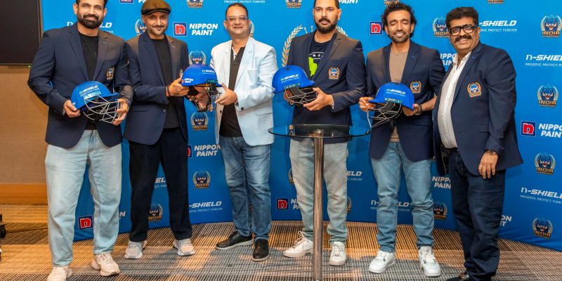 Sharad-Malhotra, Director of Nippon Paint India, announces the launch of n-SHIELD Paint Protection Film in association with the Indian Champions Cricket Team.