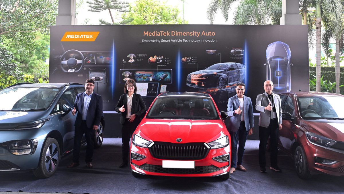 (L-R): Sharique Khan, Director, Europe Product Marketing, Automotive Platform, MediaTek, Rita Wu, Director, Product Marketing, Automotive Platform MediaTek, Anuj Sidharth, Director, Marketing & Communications, MediaTek India, Steven Lee, Deputy Director, Intelligent Software Development, MediaTek