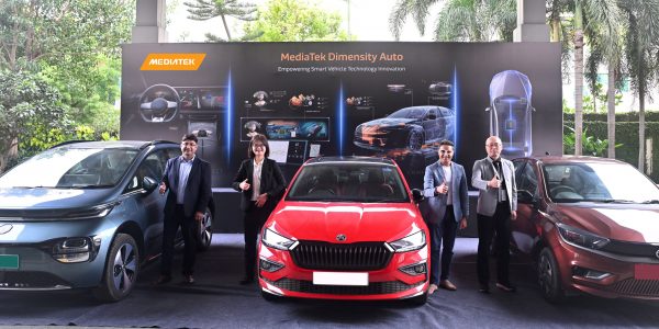 (L-R): Sharique Khan, Director, Europe Product Marketing, Automotive Platform, MediaTek, Rita Wu, Director, Product Marketing, Automotive Platform MediaTek, Anuj Sidharth, Director, Marketing & Communications, MediaTek India, Steven Lee, Deputy Director, Intelligent Software Development, MediaTek