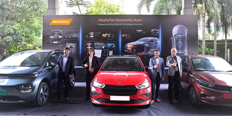 (L-R): Sharique Khan, Director, Europe Product Marketing, Automotive Platform, MediaTek, Rita Wu, Director, Product Marketing, Automotive Platform MediaTek, Anuj Sidharth, Director, Marketing & Communications, MediaTek India, Steven Lee, Deputy Director, Intelligent Software Development, MediaTek