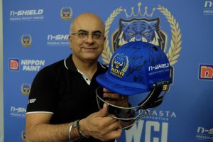 Sharad-Malhotra, Director of Nippon Paint India, announces the launch of n-SHIELD Paint Protection Film in association with the Indian Champions Cricket Team.