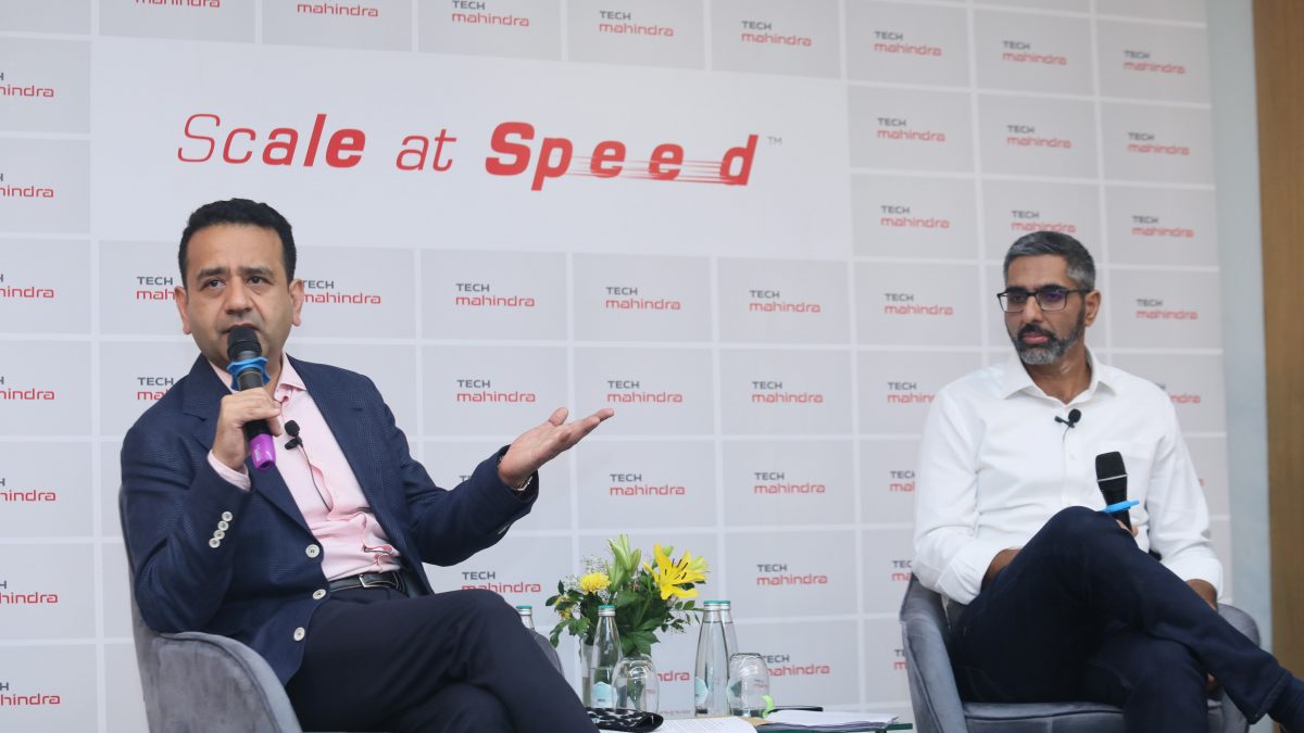 Left to right: Mohit Joshi, CEO & MD , Tech Mahindra and Rohit Anand, Chief Financial Officer, Tech Mahindra