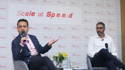 Left to right: Mohit Joshi, CEO & MD , Tech Mahindra and Rohit Anand, Chief Financial Officer, Tech Mahindra