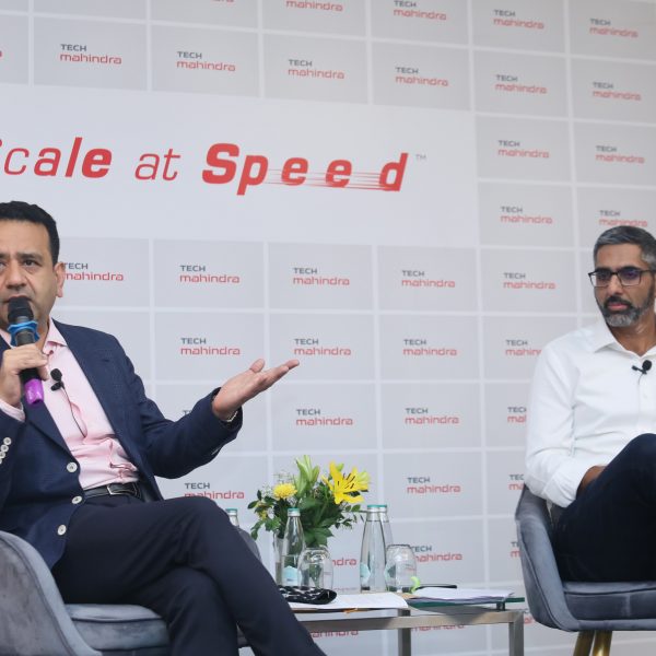 Left to right: Mohit Joshi, CEO & MD , Tech Mahindra and Rohit Anand, Chief Financial Officer, Tech Mahindra