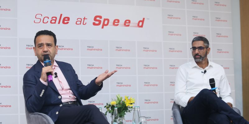 Left to right: Mohit Joshi, CEO & MD , Tech Mahindra and Rohit Anand, Chief Financial Officer, Tech Mahindra