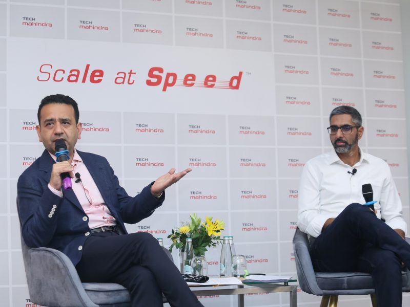 Left to right: Mohit Joshi, CEO & MD , Tech Mahindra and Rohit Anand, Chief Financial Officer, Tech Mahindra