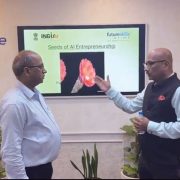 (L-R) Abhishek Singh (CEO, India AI Mission) and Jagdish Mitra (Board Member, NSDC and Founder & CEO, HumanizeTech.ai)