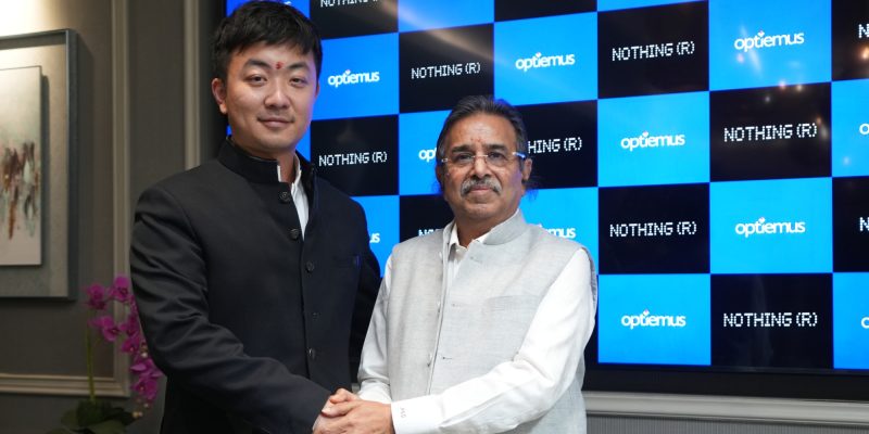Carl Pei, CEO, Nothing (Left) with Ashok Gupta, Executive Chairman, Optiemus (Right); CMF forms strategic joint venture with Optiemus