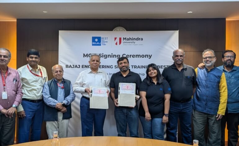 Mahindra University becomes first private institution in Telangana to partner with Bajaj Auto and host Bajaj Engineering Skill Training (BEST) Centre