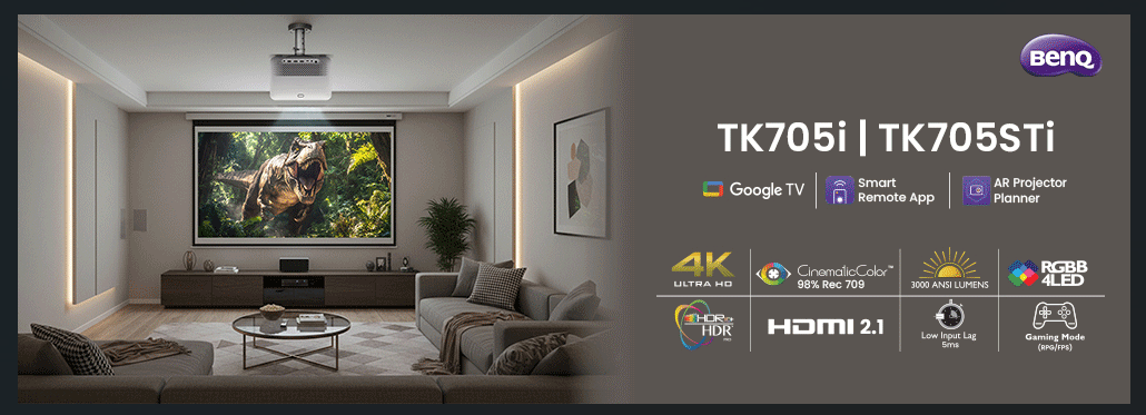 BenQ Launches TK705i and TK705STi: True 4K Home Projectors Designed for Effortless Entertainment and Immersive GamePlay