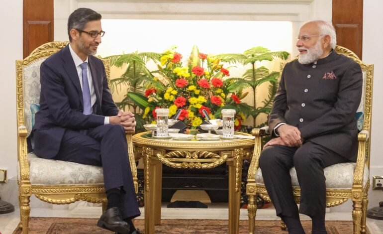 Google CEO Sundar Pichai Meets PM Narendra Modi on Sideline of AI Impact Summit