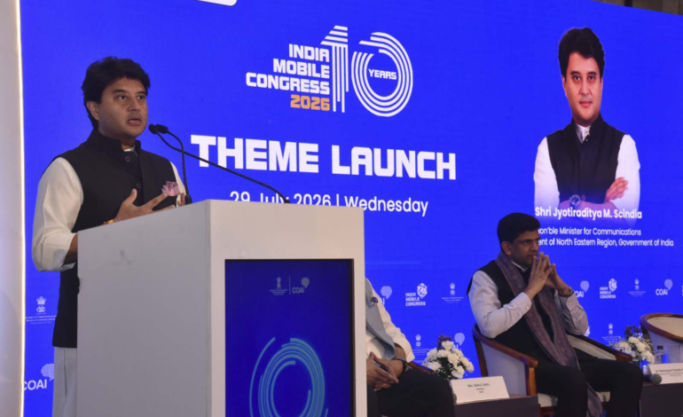 Union Minister Jyotiraditya Scindia Unveils ‘Scale Without Boundaries’ as Theme for Landmark 10th Edition of India Mobile Congress