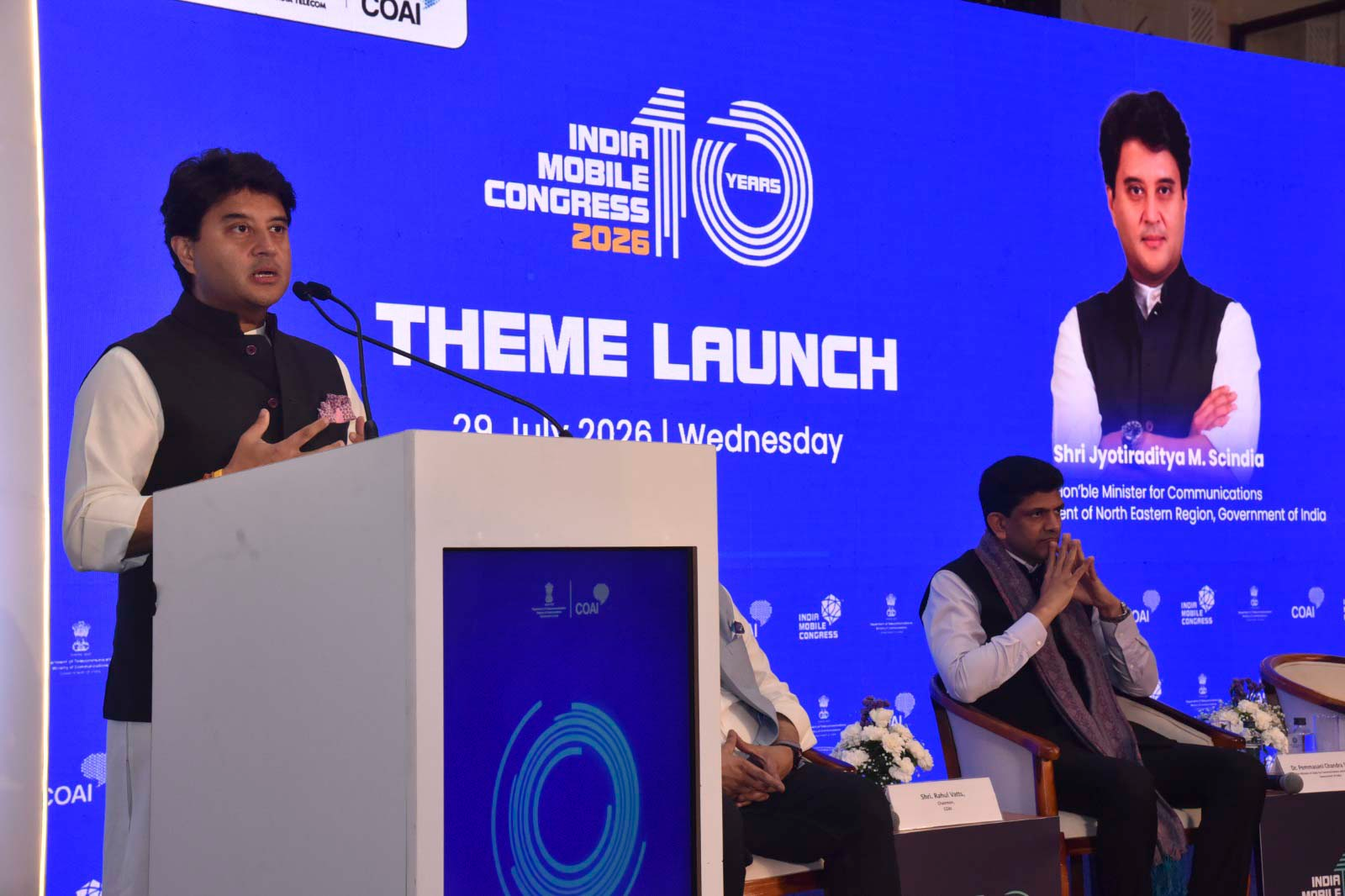 Union Minister Jyotiraditya Scindia Unveils ‘Scale Without Boundaries’ as Theme for Landmark 10th Edition of India Mobile Congress