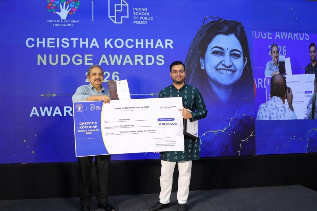 Pic 2 - ThinkZone, represented by Binayak Acharya recognised with Cheistha Kochhar Nudge Awards 2026